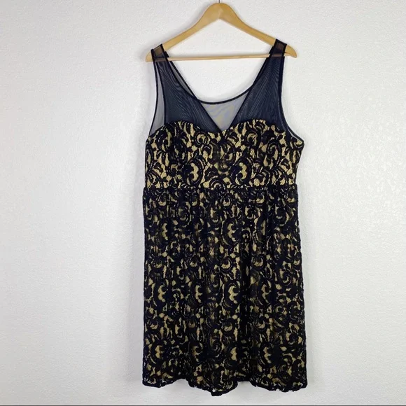 torrid | Dresses | Torrid Black Gold Floral Lace Sweetheart Dress | Poshmark